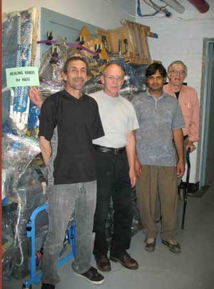 Easter Seals NB Staff prepared and packaged equipment bound for Haiti